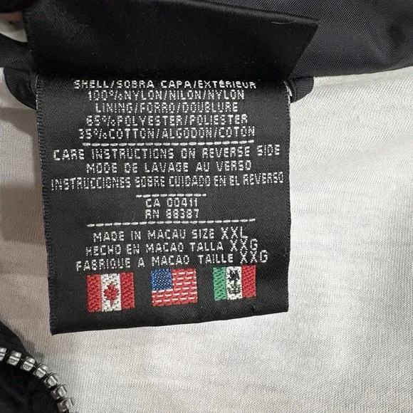 VNTG 90s Adidas Jacket Men XXL Black & White Striped Bold "adidas" Color Block - Picture 7 of 12